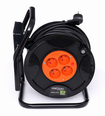 PRZEDŁUŻACZ BĘBNOWY 30M + LED KD4037 - KRAFT&DELE