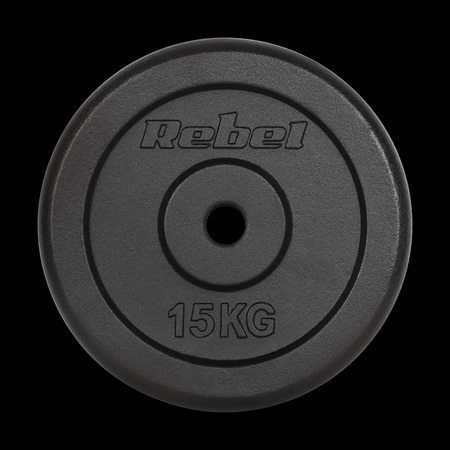 Zestaw obciążeń żeliwnych 2x15kg, otwór 31mm, talerz klasyczny, REBEL ACTIVE