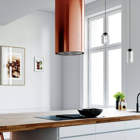 Okap kuchenny GLOBALO Cylindro Isola 39.7 Miedź GLOBALO