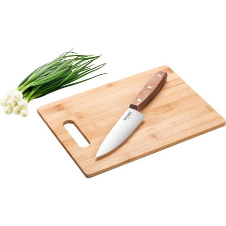 Zestaw przyborów kuchennych LT2059 Deska bambus. 30x22 + nóż LAMART