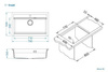 ATROX 40 kol. 81 BETON zlew Granital (790 x 500) 1 kom. z syfonem POP-UP 3 1/2" ALVEUS (1140446)