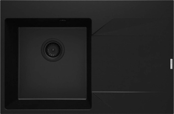 Zlewozmywak granitowy 1-komorowy z ociekaczem - prawy (ZQJ N11P) - Deante