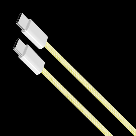 Kabel USB typu C - USB typu C 60 W 1 m żółty Kruger&Matz Basic