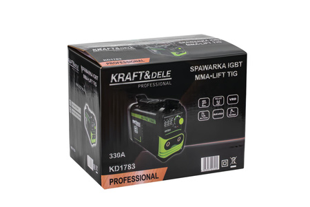 Spawarka inwertorowa 330A MMA TIG LIFT VRD KD1783 - KRAFT&DELE