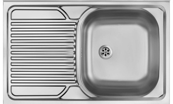 Zlewozmywak stalowy 1-komorowy z ociekaczem po lewej stronie - nakładany (ZM5 011L) - Deante