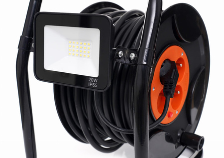 PRZEDŁUŻACZ BĘBNOWY 30M + LED KD4037 - KRAFT&DELE