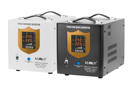 Zasilacz awaryjny KEMOT PROsinus-2000/24 przetwornica z czystym przebiegiem sinusoidalnym i funkcją ładowania 24V 230V 2000VA/1400W