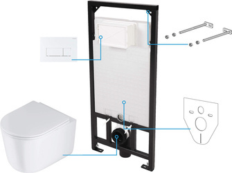 Zestaw WC podtynkowy 6 w 1 (CDJA6ZPW) - Deante
