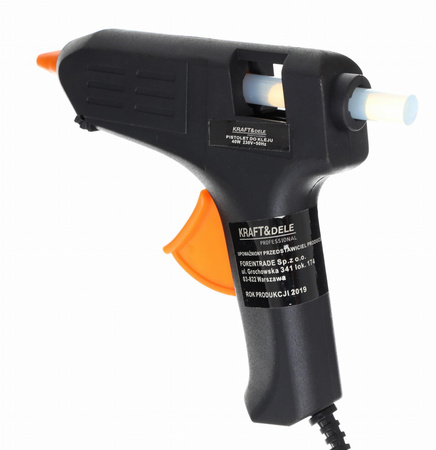 PISTOLET DO KLEJU NA GORĄCO 40W + 7 WKŁADÓW KD10350 - KRAFT&DELE