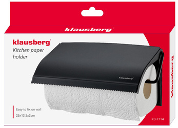 Uchwyt na ręcznik papierowy, czarny, Klausber KB-7714