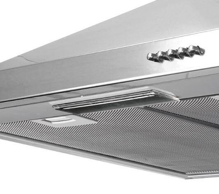 Okap kuchenny kominowy ścienny 60 cm srebrny Smith&Brown SHCP-651-I2