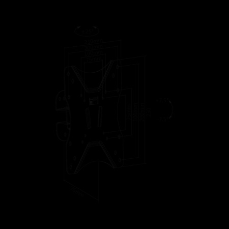 Uchwyt do ściany czarny - 23"-42"