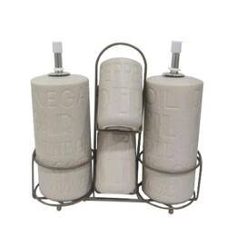 MR-20028-04S Zestaw do przypraw 5 elementów "STONE"