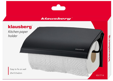 Uchwyt na ręcznik papierowy, czarny, Klausber KB-7714