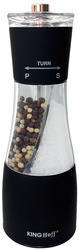 Młynek na pieprz i sól, czarny KINGHo KH-1814