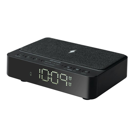 Radiobudzik z ładowaniem bezprzewodowym AIWA CR-30BK czarny (8435256810981) - AIWA