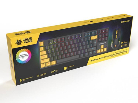Zestaw mysz i klawiatura mechaniczna Tracer GAMEZONE HORNET87 USB