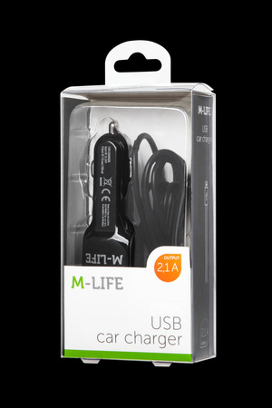 Ładowarka samochodowa M-Life do Apple iPhone, iPad + USB 2100 mA