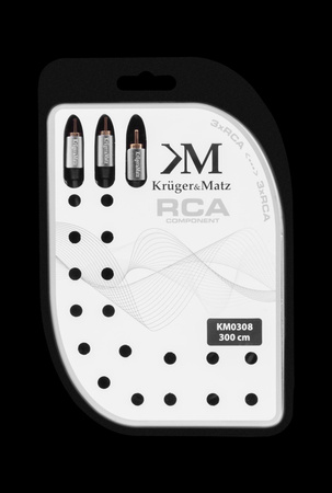 Kabel 3RCA-3RCA component 3.0m Kruger&Matz
