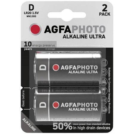Bateria AgfaPhoto Ultra LR20 bl./2szt