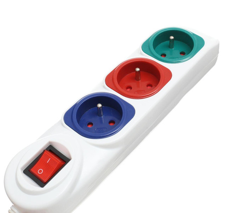 Przedłużacz 5m 3gniazda KD4007 - KRAFT&DELE