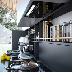 Okap podszafkowy czarne szkło cichy kuchenny Loteo 60.4 Black GLOBALO