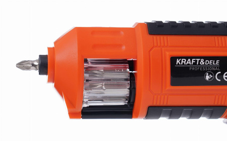 Wkrętarka AKU 1300mAh LED + Bity KD1574 - KRAFT&DELE