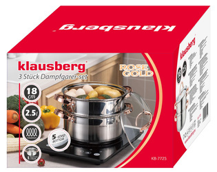 KB-7725 Garnek do gotowania na parze 3 elm, 18 cm, 2,5l KB-7725