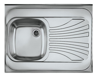 PRIMAL 10 lewy, zlewozmywak nakładany satyna z syfonem GENESIS (1009328KF)