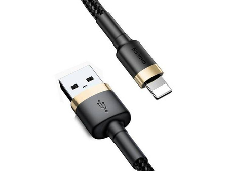 BASEUS Kabel USB Lightning iPhone 3,0m Cafule 2A(CALKLF-RV1) Black-Gold