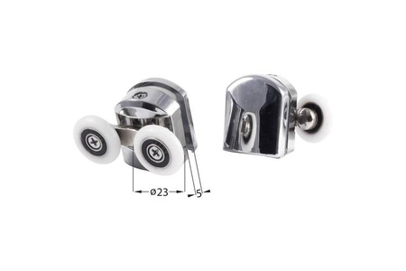 Rolki górne podwójne do szyb 5 mm - FI 23 mm (XKCJ1RU04) - Deante