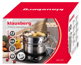 KB7731 Garnki do gotowania na parze 3 elm, 22 cm, 4L KB-7731