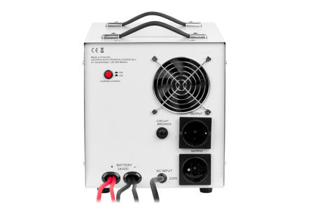 Zasilacz awaryjny KEMOT PROsinus-2600/24 przetwornica z czystym przebiegiem sinusoidalnym i funkcją ładowania 24V 230V 2600VA/1800W