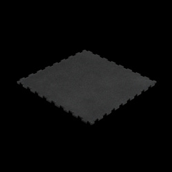 Podłoga gumowa do siłowni, mata pod sprzęt, puzle 1m grubość 20mm, czarna, REBEL ACTIVE