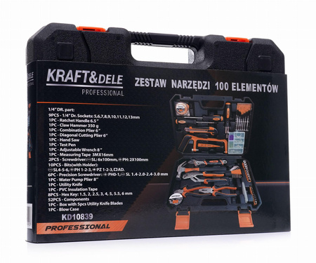 Zestaw narzędzi 100el. KD10839 - KRAFT&DELE