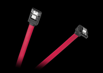 Kabel SATA wtyk prosty - wtyk kątowy 0.5m