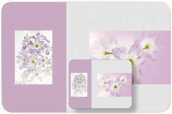 MR-1951 Komplet podkładek stołowych 4 szt. + podstawki 4 szt.