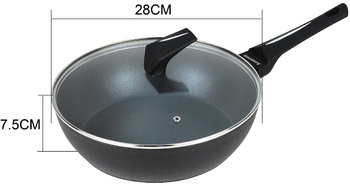 Patelnia głęboka z pokrywką, Ø28CM Klaus KB-7692