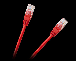 Patchcord kabel UTP 8c wtyk-wtyk 0,5m CCA czerwony