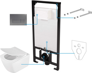 Zestaw WC podtynkowy 6 w 1 (CDZT6ZPW) - Deante
