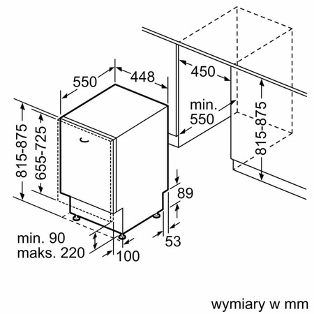Zmywarka do zabudowy BOSCH SPV4EMX61E