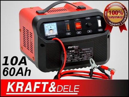Prostownik samochodowy 12V 24V 10A 60Ah KD1905 - KRAFT&DELE