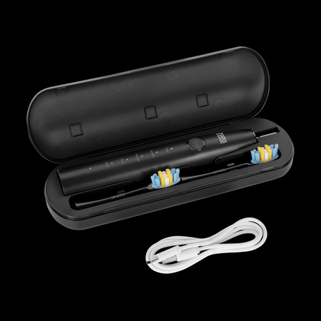 Soniczna szczoteczka do zębów TEESA SONIC 2 czarna , 5 trybów pracy, etui podróżne , USB typ C