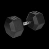 Hantel żeliwny gumowany HEX 37,5 kg REBEL ACTIVE