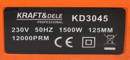 SZLIFIERKA KĄTOWA 1500W KD3045 - KRAFT&DELE