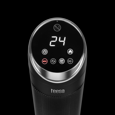 Termowentylator kolumnowy PTC Teesa z funkcją imitacji kominka