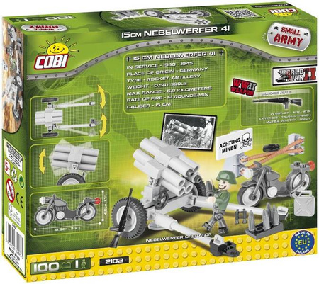 Klocki Armia Nebelwerfer 41-15 cm - wieloprowadnicowa wyrzutnia rakietowa, 80 elementów