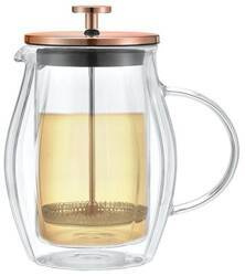 Zaparzacz tłokowy do kawy/herbaty, szkło, kolor miedziany, 0,60L Klausberg KB-7722