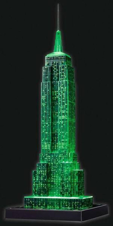 Puzzle 3D Budynki nocą Empire State Building