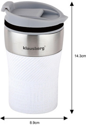 Kubek termiczny, biały, 280ml Klausber KB-7623